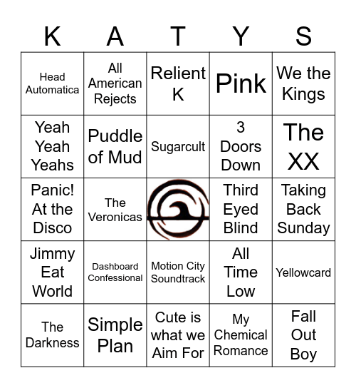 POP PUNK! Bingo Card