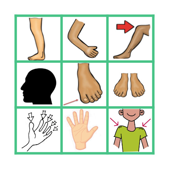 BODY PARTS Bingo Card