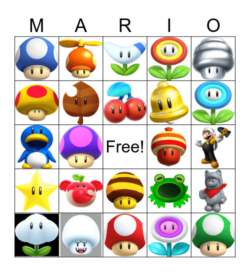 Mario BINGO Card