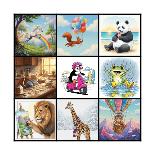AI Prompt Picture Bingo Card