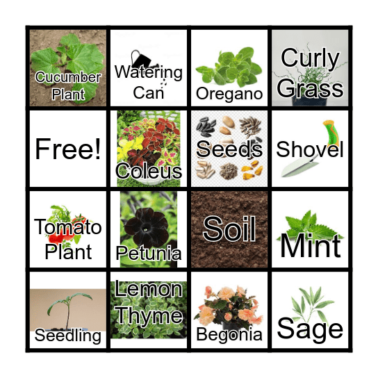 Horticulture Bingo Card