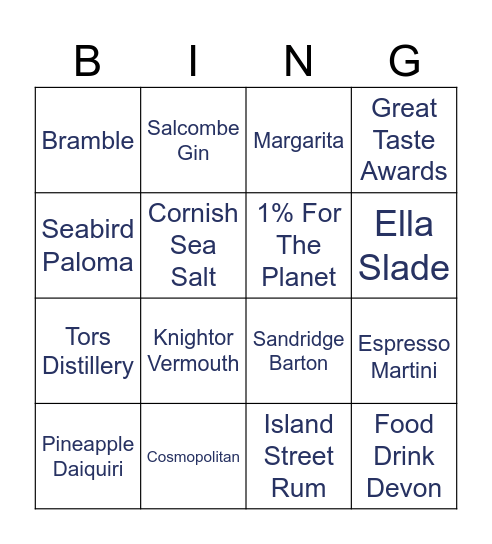 Bar Buoy Bingo Card