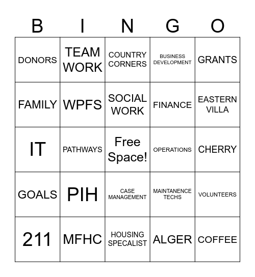 FPWM BINGO Card