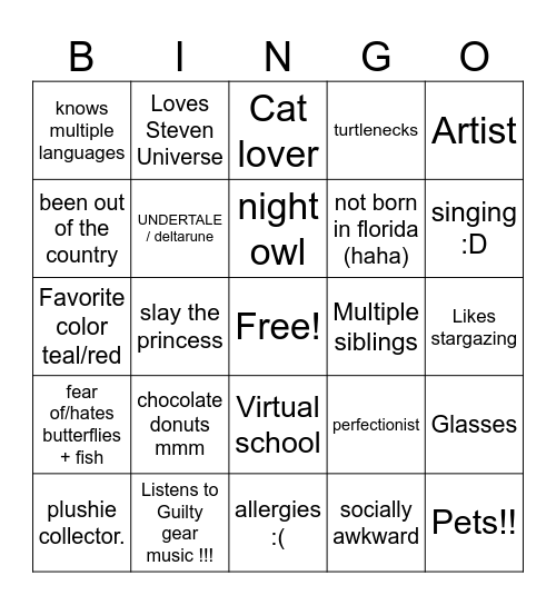 You got something in common with abi Bingo Card
