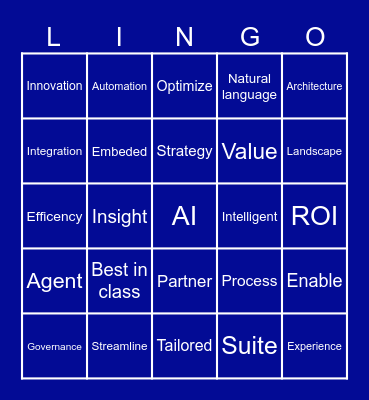 SAP Sapphire Bingo Card