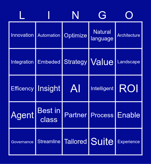 SAP Sapphire Bingo Card