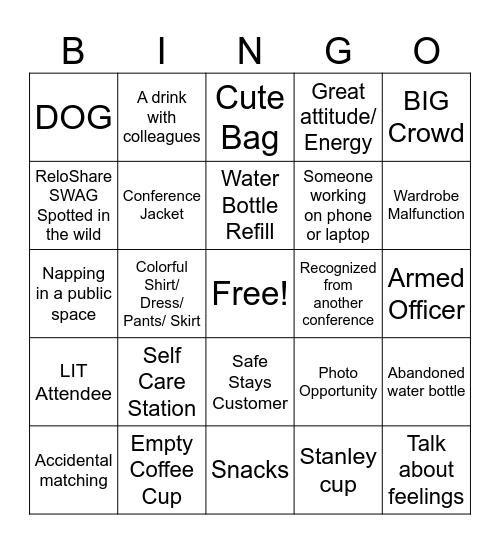 CCAW 2025 Bingo Card