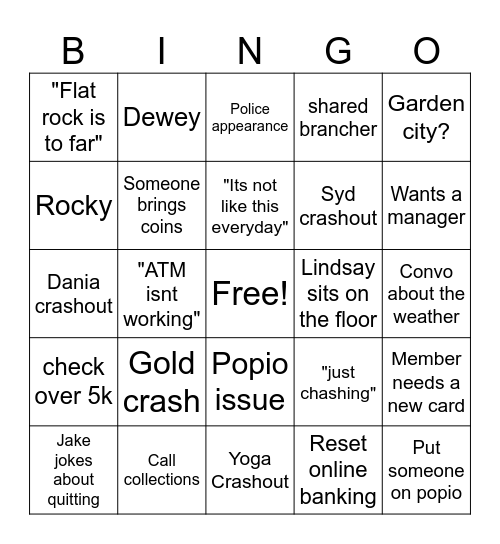 CU Bingo Card