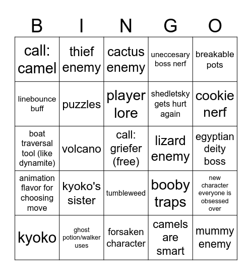Block Tales Demo 4 Bingo Card