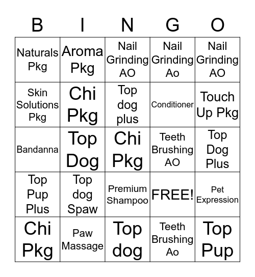 Kristin Bingo Card