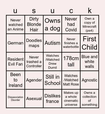 Ruhrinia Bingo Card