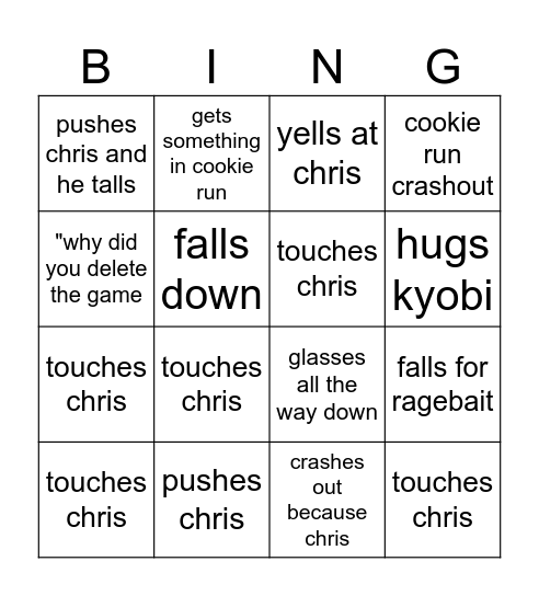 danna bingo Card