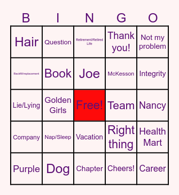 Did Karen Say That? Bingo Card