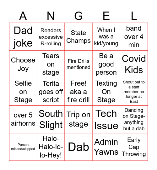Choosing Joy @ Graduation 2025 Bingo Card