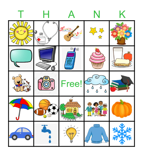 Gratitude BINGO Card