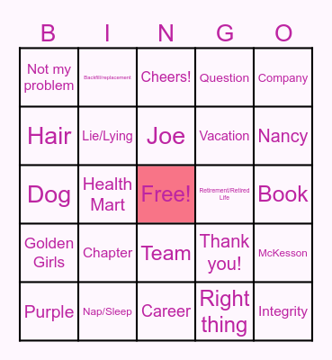 Did Karen Say That? Bingo Card