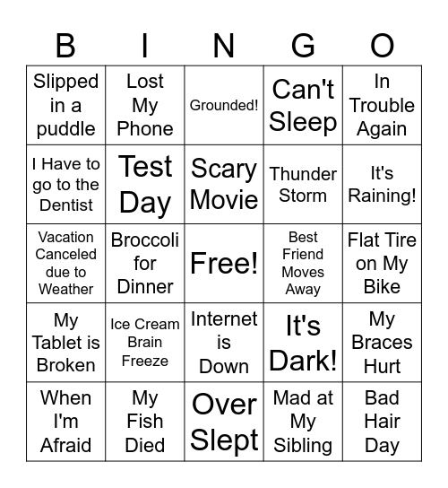 Jesus Gives Me Peace Bingo Card