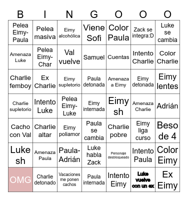 Friendship. Bingo Card