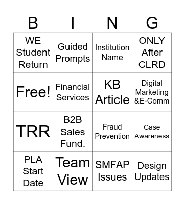 Change Slides 5/19 Bingo Card