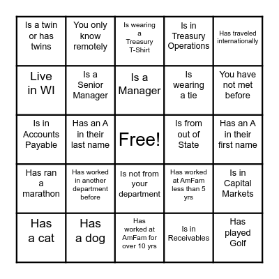 Someone who... Bingo Card