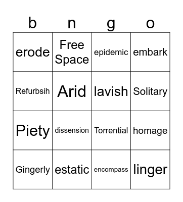 MEMBEAN Bingo! Bingo Card