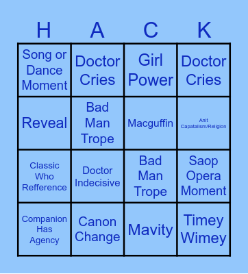 Broke Hack Bingo Card