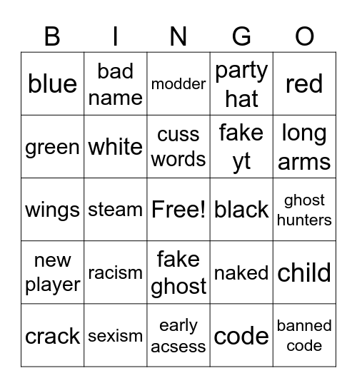 gt bingo Card