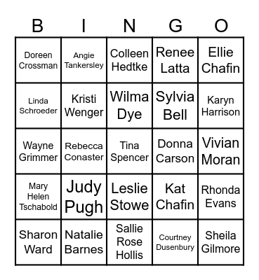 TRU Harmony "Getting to Know You" Bingo Card