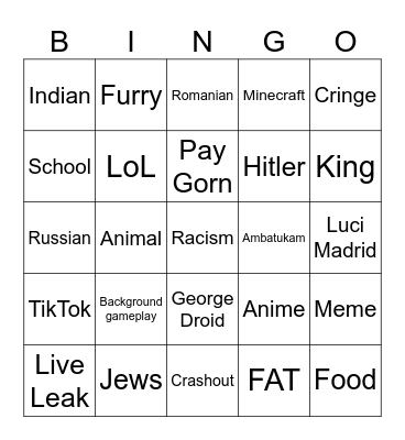 Ambalabu Bingo Card