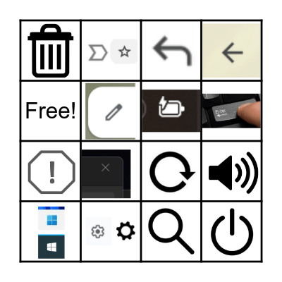 Computer Icon Bingo Card