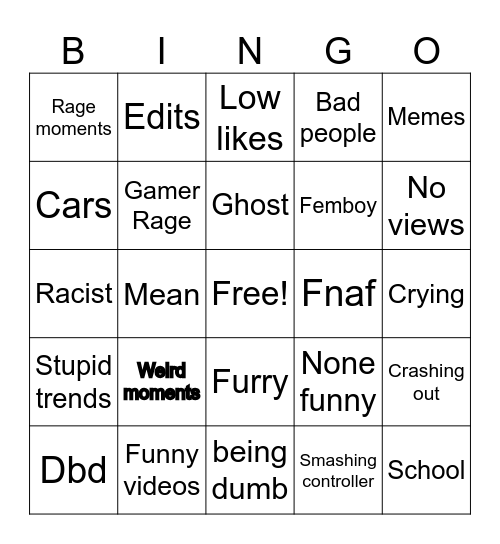 Reels Bingo Card