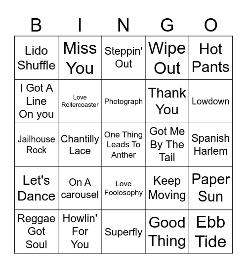 Vinyl Bingo - Summer Is On It's Way Bingo Card