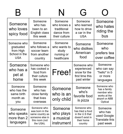 KRM Bingo Card