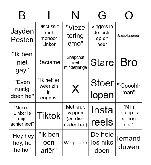 Buizen Bingo Card
