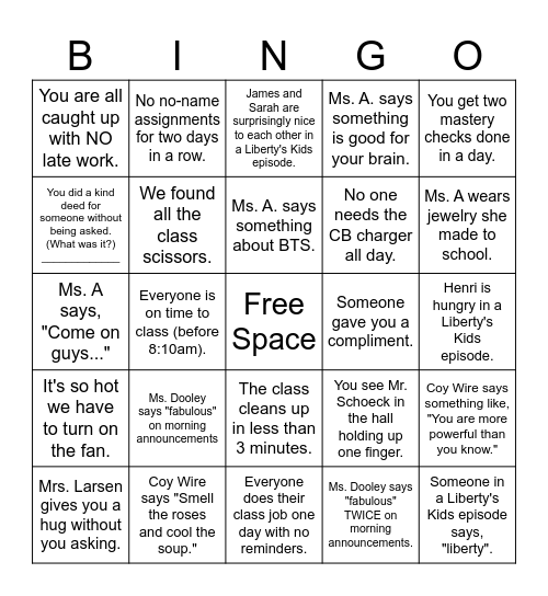 End-of-the-Year Bingo 2025 Bingo Card