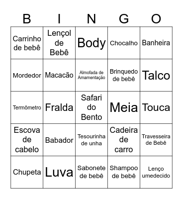 BINGO DO BENTO Bingo Card