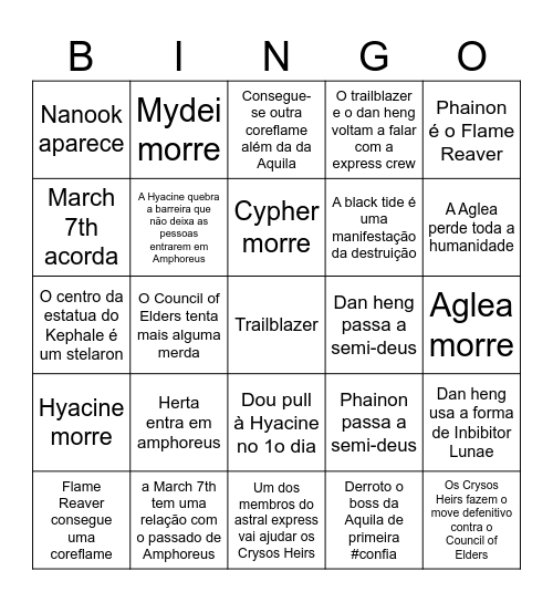 3.3 Bingo Card
