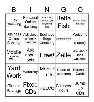 Conversations Bingo Card