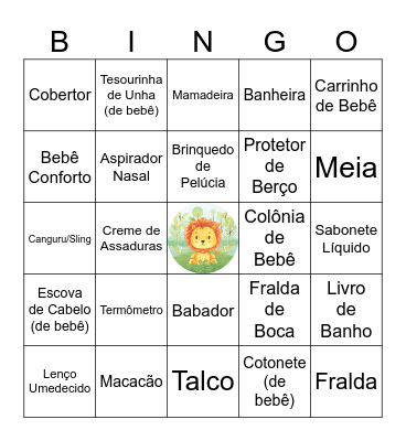 SAFARI DO BENTO Bingo Card