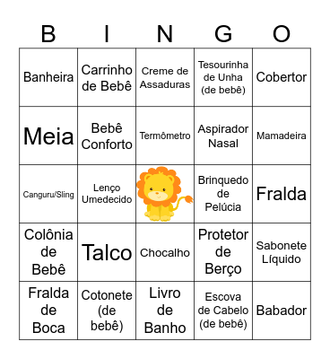 SAFARI  DO  BENTO Bingo Card