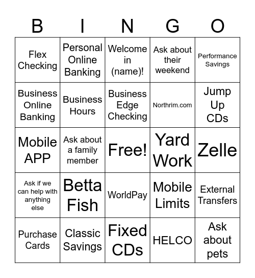 Superior Customer 1st Service! Bingo Card