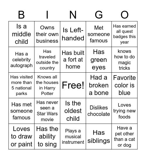 Acton Ice-Ice Breaker! Bingo Card