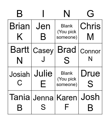 Law of the Picture Bingo Card