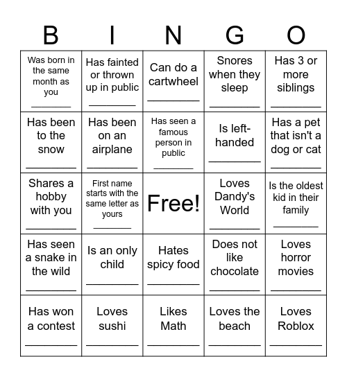 Create Makers Bingo Card