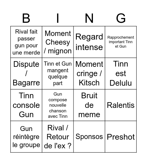 My school president épisode 4 Bingo Card