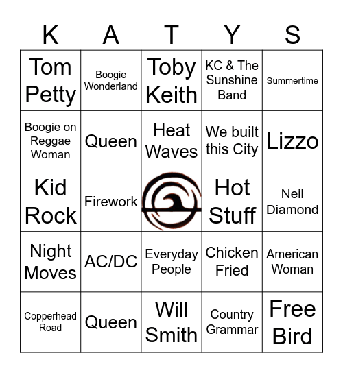 RED WHITE & BOOGIE Bingo Card