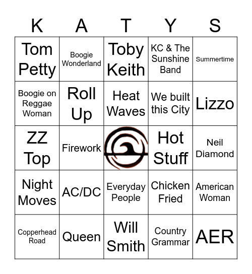 RED WHITE & BOOGIE Bingo Card