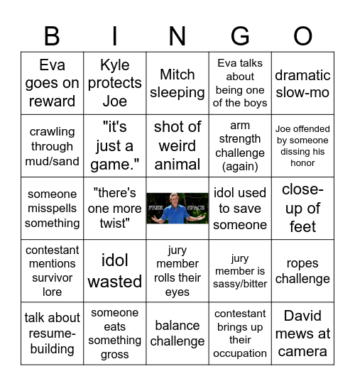SURVIVOR Bingo Card