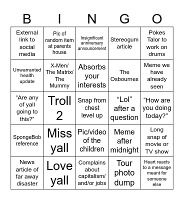 Bingo Card