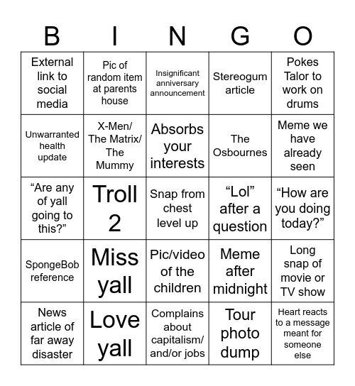 Bingo Card